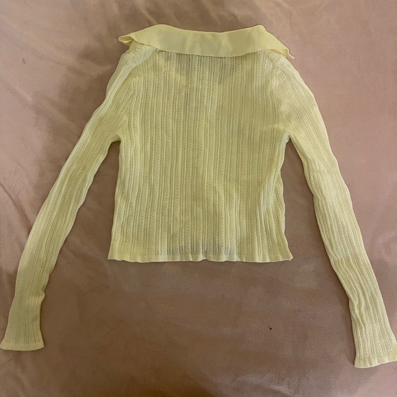Long sleeve cream collared top from Cider, size small (new with tags) - Picture 2 of 2